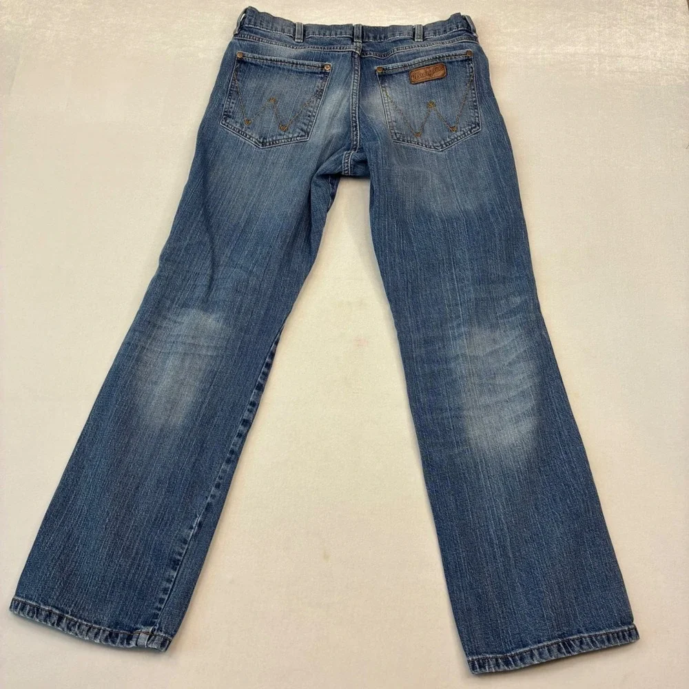 Wrangler Retro Relaxed Bootcut Jeans‎ Mens 34x31 Blue Stretch Western Denim